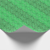 Tribal Tropical Wavy Green Lines Geometrie Art Geschenkpapier (Ecke)