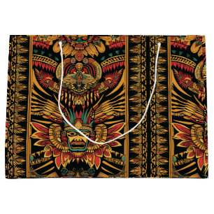 Tribal Turquoise "Aztec Dream" Luxus Geschenktasch Große Geschenktüte