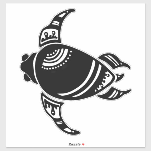 Tribal Turtle Aufkleber (Blatt)