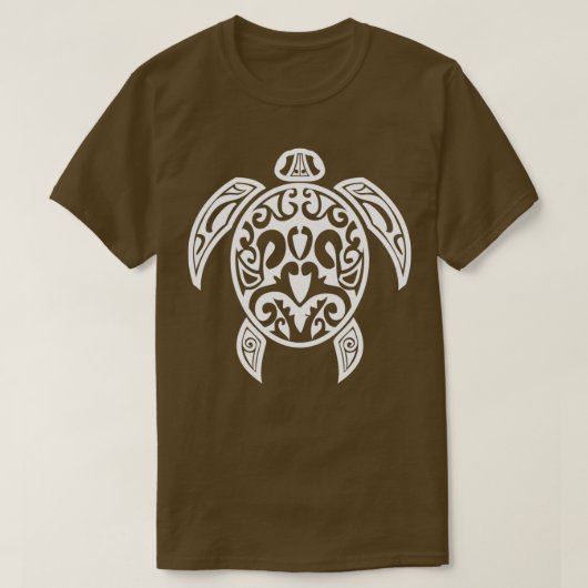 Tribal Turtle Design T-Shirt (Design vorne)