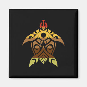 Tribal Turtle Erntedank Day Cool Polynesien Fallen Magnet