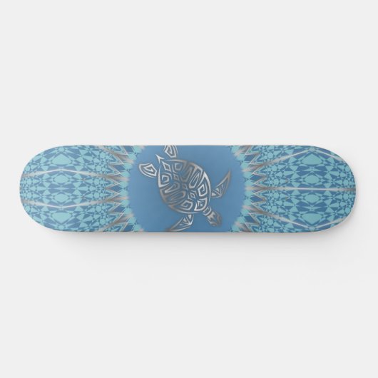 Tribal Turtle Mandala | Küste Skateboard (Horizontal)