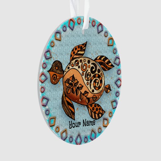 Tribal Turtle Ornament (Vorderseite)