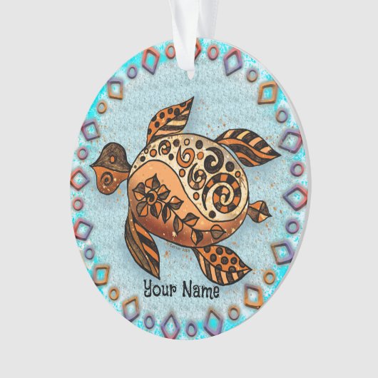 Tribal Turtle Ornament (Vorderseite)
