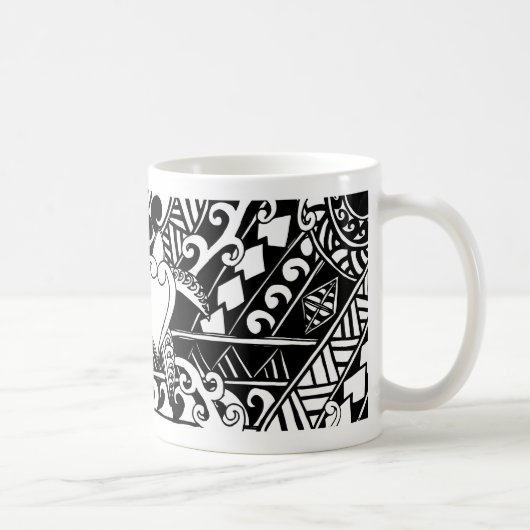 Tribal Turtle Polynesische Tasse (Rechts)