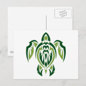 Tribal Turtle Postkarte (Vorne/Hinten)