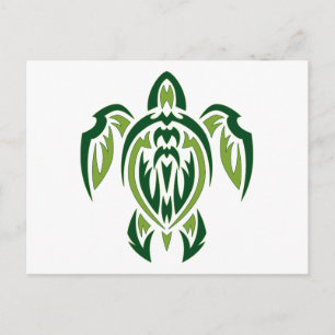 Tribal Turtle Postkarte