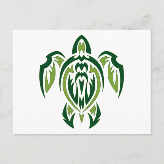 Tribal Turtle Postkarte (Vorderseite)