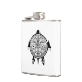 Tribal Turtle Shield Tattoo Flachmann (Links)