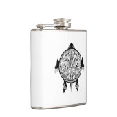 Tribal Turtle Shield Tattoo Flachmann (Rechts)