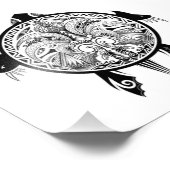 Tribal Turtle Shield Tattoo Fotodruck (Ecke)