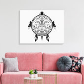Tribal Turtle Shield Tattoo Leinwanddruck (Insitu (Wohnzimmer))