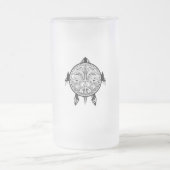 Tribal Turtle Shield Tattoo Mattglas Bierglas (Mittel)