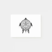 Tribal Turtle Shield Tattoo Post-it Klebezettel (Vorderseite)