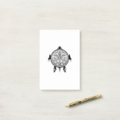 Tribal Turtle Shield Tattoo Post-it Klebezettel (Auf Schreibtisch)