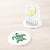 Tribal Turtle Silhouette Untersetzer (Seite)