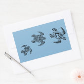 Tribal Turtle Tries Design Rechteckiger Aufkleber (Umschlag)