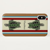 Tribal Turtles Case-Mate iPhone Hülle (Rückseite (Horizontal))