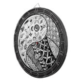 Tribal und Modern Yin und Yang Dartboard Dartscheibe (Vorderseite rechts)