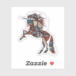 Tribal Unicorn Aufkleber