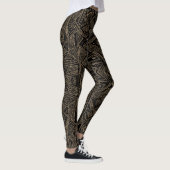 Tribal Vibe Black und Tan Print Leggings (Rechts)