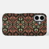 Tribal Vibes - Earthy Geometric Aztec Pattern Case-Mate iPhone Hülle (Rückseite (Horizontal))