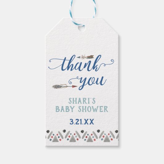 Tribal Vielen Dank für Ihre Unterstützung Tag Geschenkanhänger (Vorderseite)