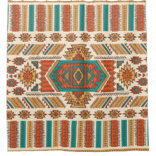 Tribal Vintage ethnische nahtlose Abbildung Duschvorhang