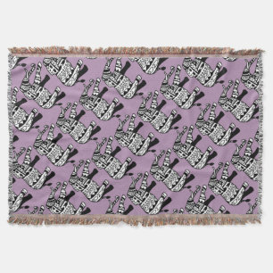 Tribal Walking Elephant Custom Throw Blanket Decke