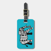 Tribal Walking Elephant Gepäckanhänger (Vorderseite vertikal)