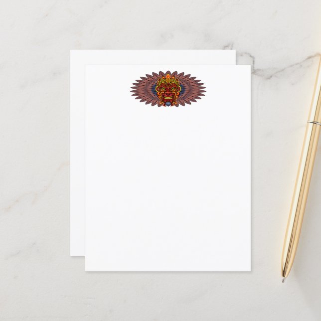 Tribal Warrior King Ritual Mask (Vorderseite/Rückseite Beispiel)