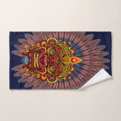 Tribal Warrior King Ritual Mask Badhandtuch Set (Handtuch)
