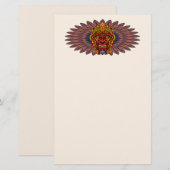 Tribal Warrior King Ritual Mask Briefpapier (Vorne/Hinten)