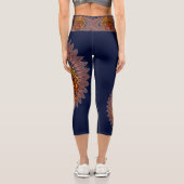 Tribal Warrior King Ritual Mask Capri Leggings (Rückseite)