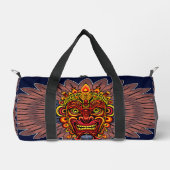 Tribal Warrior King Ritual Mask Duffle Bag (Vorderseite)