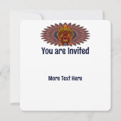 Tribal Warrior King Ritual Mask Einladung (Rückseite)