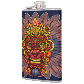 Tribal Warrior King Ritual Mask Flachmann (Links)