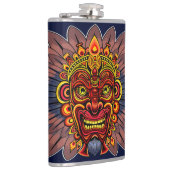 Tribal Warrior King Ritual Mask Flachmann (Rechts)