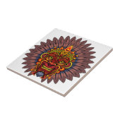 Tribal Warrior King Ritual Mask Fliese (Seite)