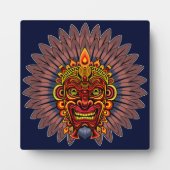 Tribal Warrior King Ritual Mask Fotoplatte (Vorderseite)