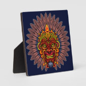 Tribal Warrior King Ritual Mask Fotoplatte (Vorderseite)