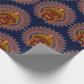 Tribal Warrior King Ritual Mask Geschenkpapier (Ecke)
