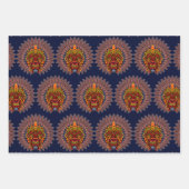 Tribal Warrior King Ritual Mask Geschenkpapier Set (Vorderseite 3)