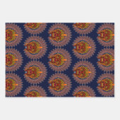 Tribal Warrior King Ritual Mask Geschenkpapier Set (Vorderseite 2)