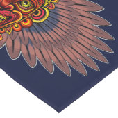 Tribal Warrior King Ritual Mask Kurzer Tischläufer (Ecke)