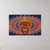 Tribal Warrior King Ritual Mask Leinwanddruck (Vorderseite)