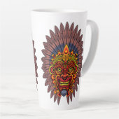 Tribal Warrior King Ritual Mask Milchtasse (Rechte Ecke)