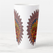 Tribal Warrior King Ritual Mask Milchtasse (Vorderseite)