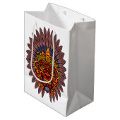 Tribal Warrior King Ritual Mask Mittlere Geschenktüte (Vorderseite Schrägansicht)