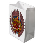 Tribal Warrior King Ritual Mask Mittlere Geschenktüte (Rückseite Schrägansicht)